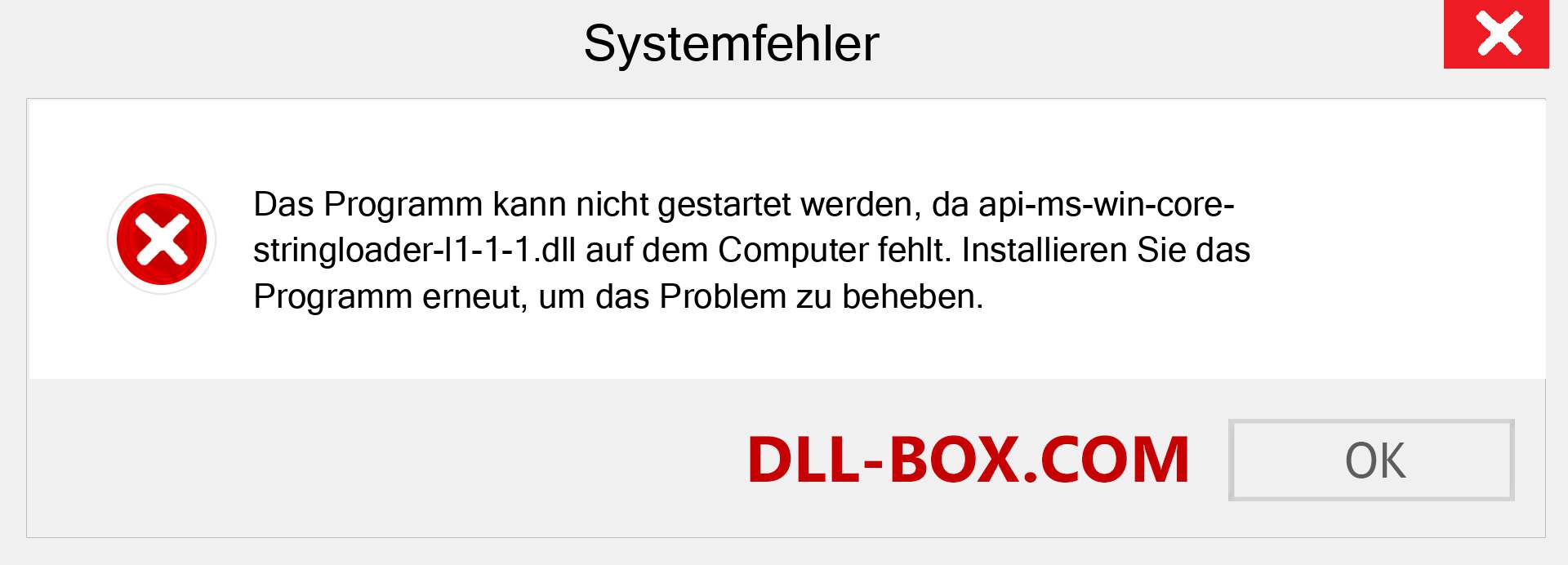 api-ms-win-core-stringloader-l1-1-1.dll-Datei fehlt?. Download für Windows 7, 8, 10 - Fix api-ms-win-core-stringloader-l1-1-1 dll Missing Error unter Windows, Fotos, Bildern