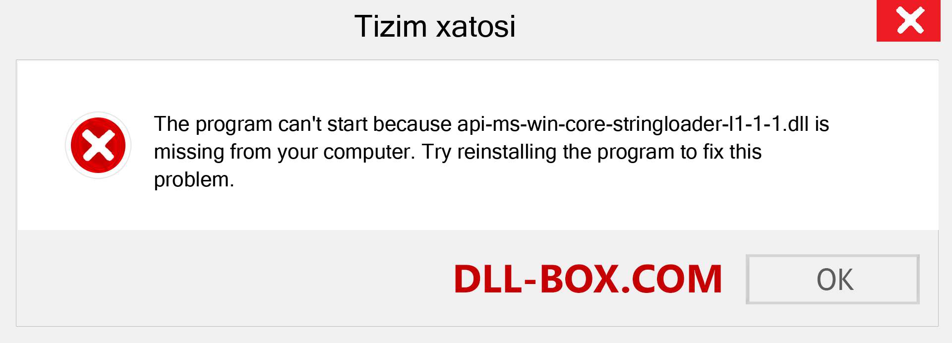 api-ms-win-core-stringloader-l1-1-1.dll fayli yo'qolganmi?. Windows 7, 8, 10 uchun yuklab olish - Windowsda api-ms-win-core-stringloader-l1-1-1 dll etishmayotgan xatoni tuzating, rasmlar, rasmlar